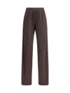 Forte Forte Satin Jogger Pants In Brown