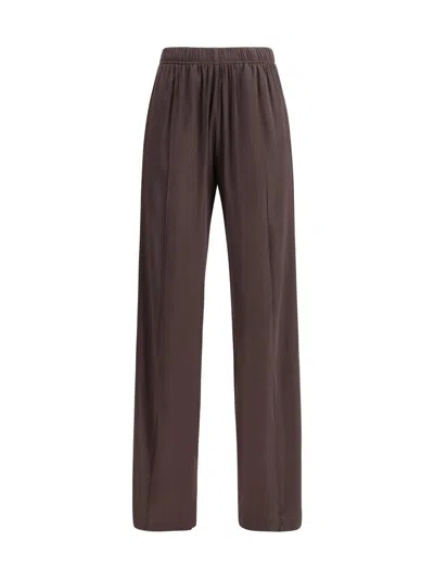 Forte Forte Satin Jogger Pants In Brown