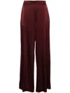 Forte Forte Habotai Silk Drawstring Pants In Burgundy