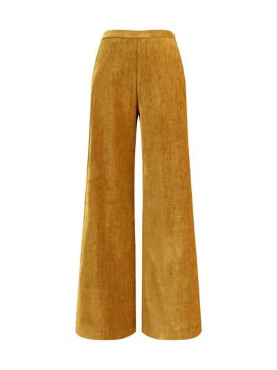 Forte Forte Velvet Pants In Brown