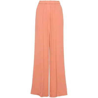Forte Forte Stretch Ruched Pants In Orange
