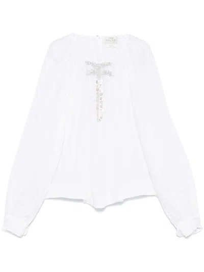 Forte Forte Pearl Decorative Bohemian Shirt In White