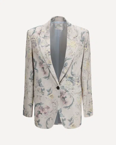 Forte Forte Peonia My Love Linen And Viscose Hopsack Jacket In Multi
