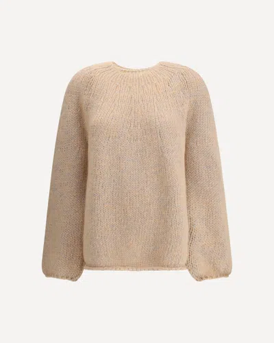 Forte Forte Forte_forte Perforated Rib-knit Pattern Sweater In Pink