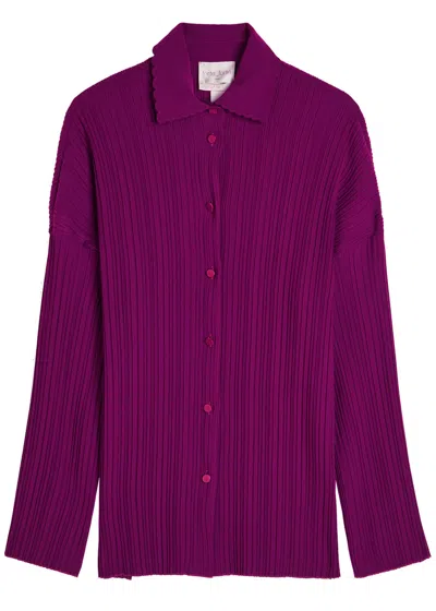 Forte Forte Forte_forte Plissé Crepe Shirt In Purple