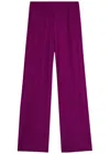 Forte Forte Forte_forte Plissé Crepe Trousers In Purple