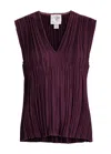 Forte Forte V-neck Blouse In Dark Purple