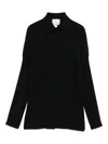 Forte Forte Ribbed Buttton-up Shirt In Black