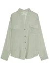 Forte Forte Forte_forte Printed Cotton And Silk-blend Shirt In Green