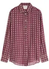 Forte Forte Chaonette Print Shirt In Burgundy