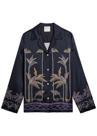 Forte Forte Floral-print Shirt In Black