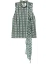 Forte Forte Geometric-print Top In Green