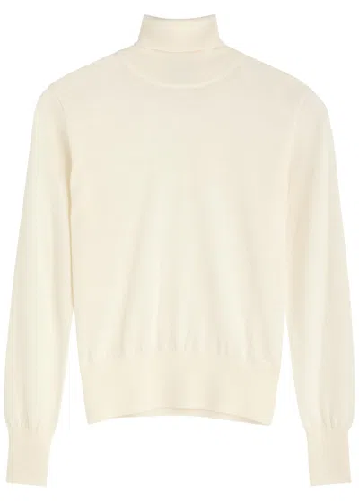 Forte Forte High-neck Fine-knit Jumper In Cream