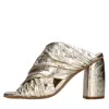 Forte Forte 100mm Crinkled Leather Mules In Grigio