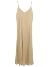 Forte Forte Envers Satin Midi Slip Dress In Brown