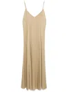 Forte Forte Envers Satin Midi Slip Dress In Beige