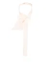 Forte Forte Elasticated Silk Bow Tie In Pink