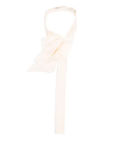 Forte Forte Forte_forte Satin Silk Bow Tie In Sand