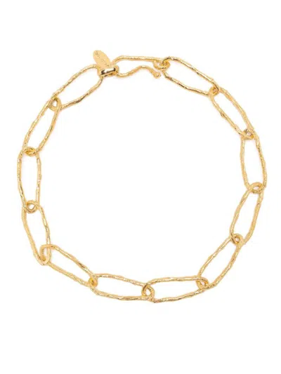 Forte Forte Sculpted Chain-link Necklace In Gold