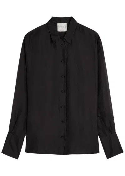 Forte Forte Forte_forte Semi-sheer Organza Shirt In Black