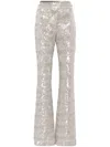 Forte Forte Sequin-embellished Flared Trousers In Silver
