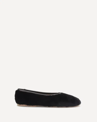 Forte Forte Forte_forte Sheepskin Ballerinas In Black