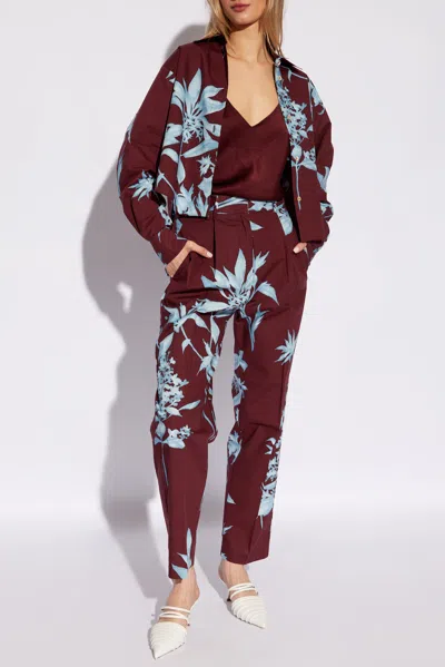 Forte Forte Floral-print Cotton Shirt In Chocolate