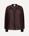 Forte Forte Sheer Cotton Shirt With Fringed Pleated Collar