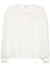 Forte Forte Crochet-panel Long-sleeve Blouse