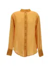 Forte Forte Sheer Cotton Voile Crochet Shirt In Yellow