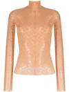 Forte Forte Lace-detail Long-sleeved Top In Beige