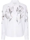 Forte Forte Rhinestone-detailed Poplin Shirt In Multicolor