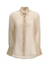 Forte Forte Organza Button-front Shirt In Neutral