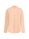 Forte Forte Sheer Silk Voile Mandarin Collar Blouse In Pink
