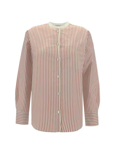 Forte Forte Forte_forte Striped Cotton-blend Shirt In Red