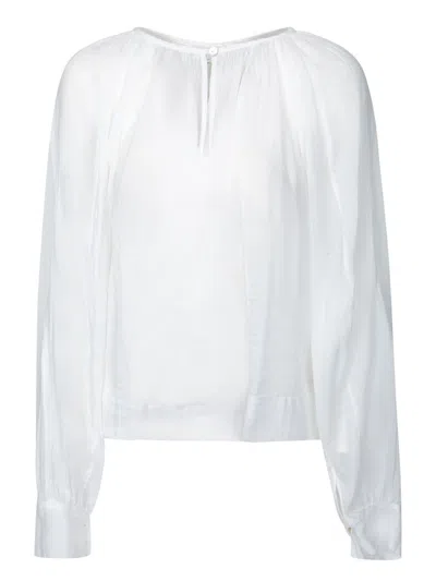 Forte Forte Bohemian Cotton And Silk Shirt In White