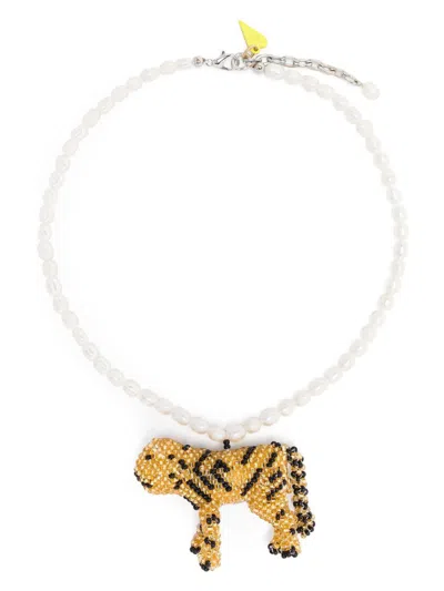 FORTE FORTE FORTE_FORTE SHORT BEADS NECKLACE WITH ANIMALIER ELEMENT ACCESSORIES