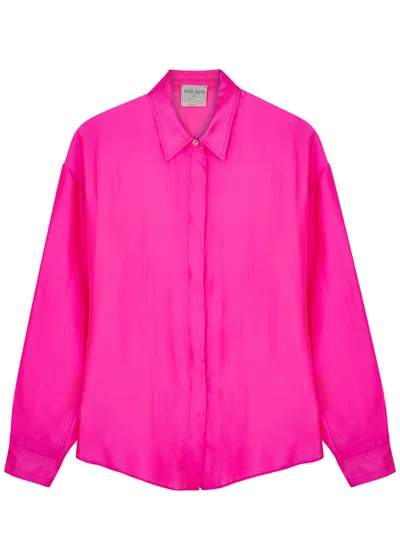 Forte Forte Forte_forte Silk-blend Shirt In Pink