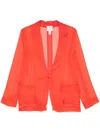 Forte Forte Women Silk Organza Jacket In Red
