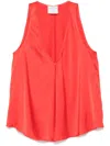 Forte Forte Silk Tank Top In Red