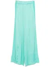 Forte Forte Silk Trousers In Green