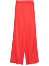 Forte Forte Habotai Silk Drawstring Pants In Orange