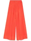 Forte Forte Habotai Silk Drawstring Pants In Red