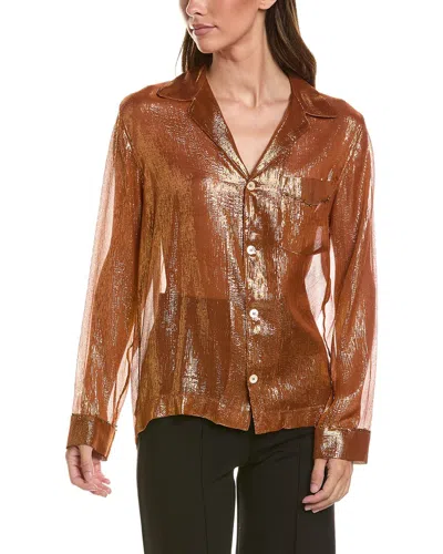Forte Forte Forte_forte Silk-blend Blouse In Brown
