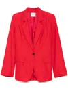 Forte Forte Single-breasted Blazer Jacket In Red