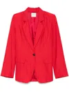Forte Forte Single-breasted Blazer Jacket In Red