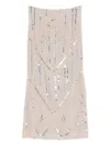 Forte Forte Midi Skirt With Geometric Pattern And Embellishments In Pink