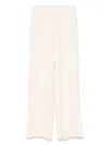 Forte Forte Forte_forte Slubbed Fluid Viscose Flared Pants Clothing In F47m.0007 Orchidea