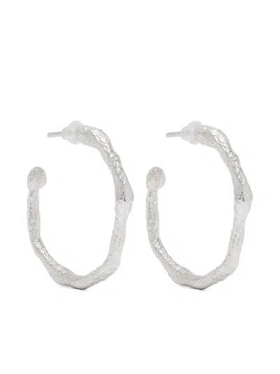 Forte Forte Forte_forte Small Hoop Sculpture Earrings Accessories In Grey