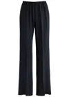 Forte Forte Forte_forte Straight-leg Satin Trousers In Dark Navy